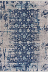 LR Resources Mirage Traditional Distressed Navy Floral Area Rug 7' 7'' X 7' 9'' Main Image