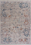 LR Resources Mirage Charming Traditional Distressed Light Gray / Multi Area Rug 7' 7'' X 7' 9'' Main Image