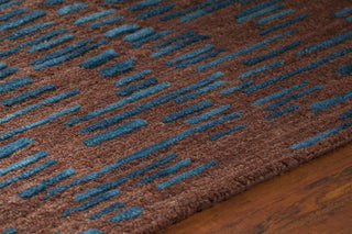 Chandra Misty MIS-42300 Brown/Blue Area Rug Detail