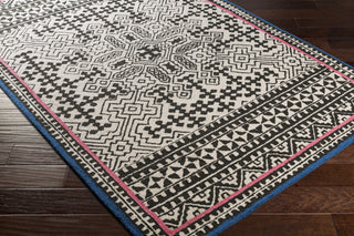 Artistic Weavers Miyako Cyan Onyx Black/ Ivory Area Rug Corner Shot