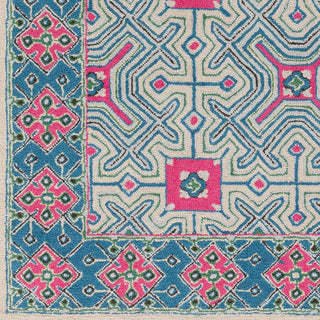 Artistic Weavers Miyako Citrine Denim Blue/Hot Pink Area Rug Swatch