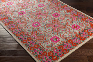 Artistic Weavers Miyako Evan Hot Pink/Poppy Red Area Rug Corner Shot