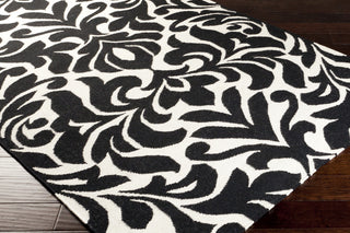 Surya Market Place MKP-1007 Black Hand Woven Area Rug by Candice Olson 5x8 Corner