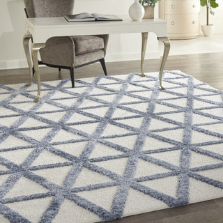 Nourison Melfi MLF01 Ivory Blue Area Rug