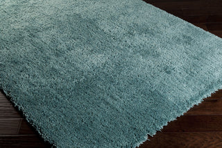 Surya Mellow MLW-9005 Sky Blue Shag Weave Area Rug Corner Shot