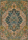 Surya Masala Market MMT-2302 Sea Foam Teal Rust Bright Yellow Khaki Camel Burnt Orange Area Rug main image