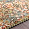 Surya Masala Market MMT-2302 Sea Foam Teal Rust Bright Yellow Khaki Camel Burnt Orange Area Rug Texture Image