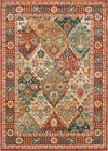 Surya Masala Market MMT-2304 Rust Burnt Orange Cream Khaki Tan Sea Foam Teal Bright Yellow Dark Brown Area Rug main image