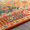 Surya Masala Market MMT-2304 Rust Burnt Orange Cream Khaki Tan Sea Foam Teal Bright Yellow Dark Brown Area Rug Texture Image