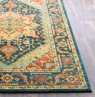 Surya Masala Market MMT-2310 Teal Sea Foam Rust Khaki Camel Burnt Orange Bright Yellow Area Rug Detail Image