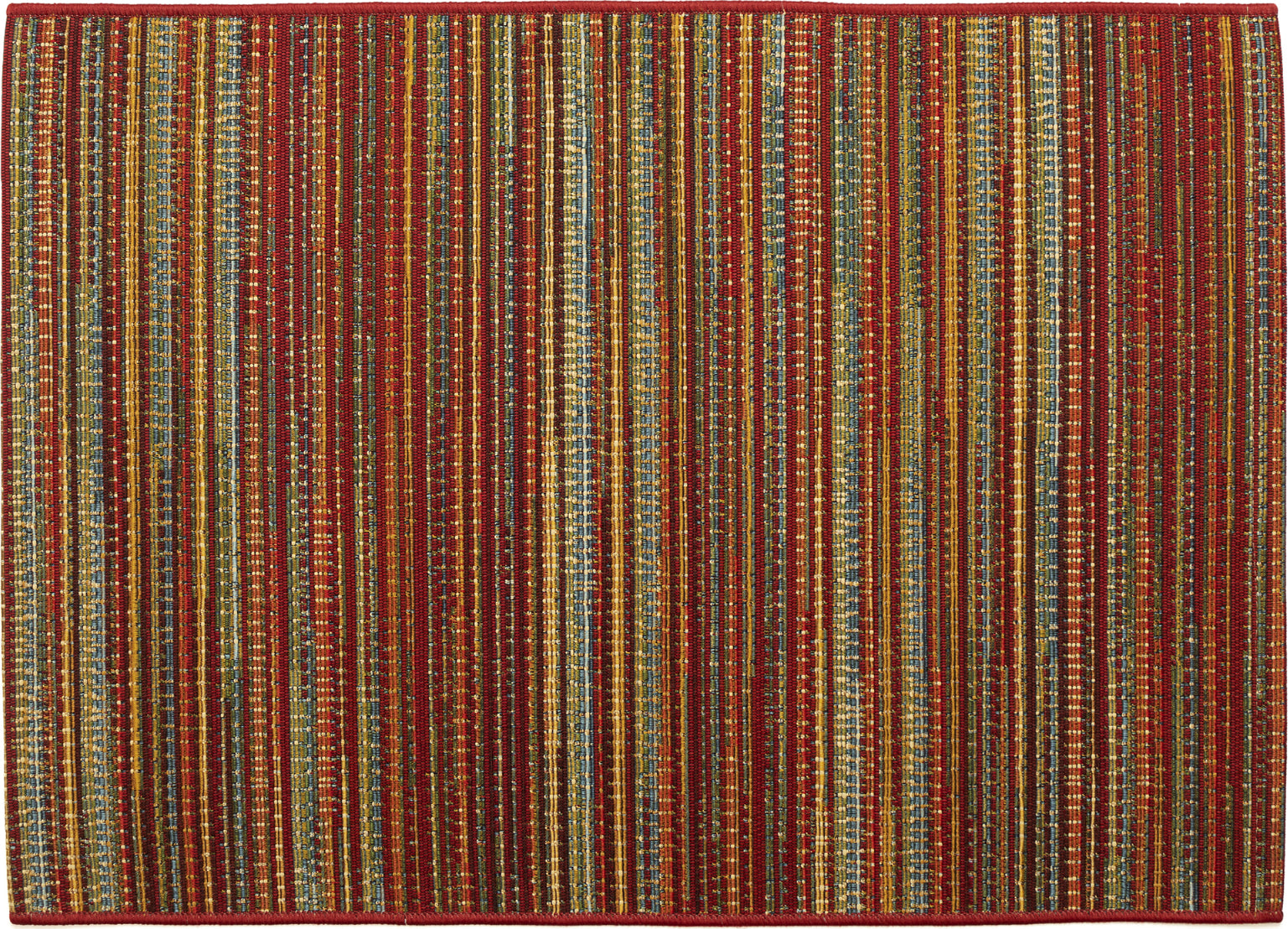 Trans Ocean Marina 8052/17 Stripes Red Area Rug by Liora Manne