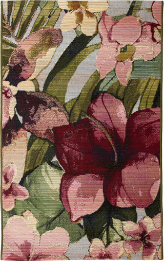 Trans Ocean Marina 8063/44 Tropical Floral Multi Area Rug by Liora Manne