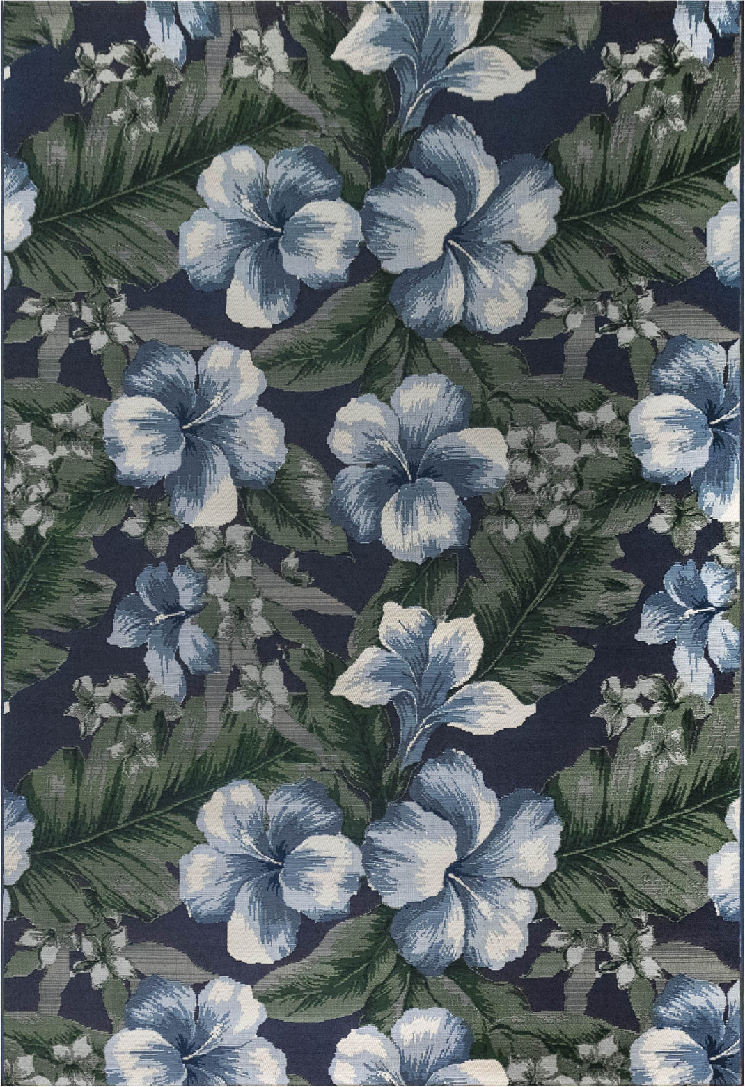 Trans Ocean Marina 8082/33 Floral Navy Area Rug by Liora Manne