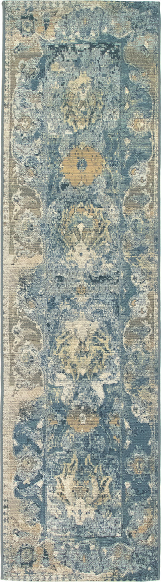 Trans Ocean Marina 8044/03 Kashan Blue Area Rug by Liora Manne