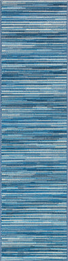 Trans Ocean Marina 8052/03 Stripes Blue Area Rug by Liora Manne