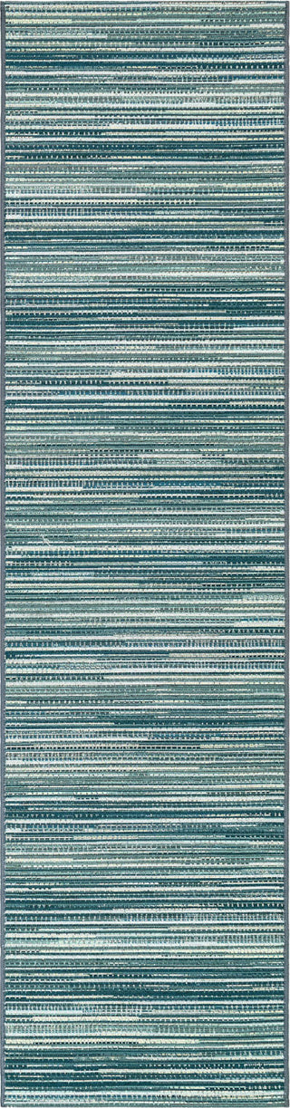 Trans Ocean Marina 8052/04 Stripes Blue Area Rug by Liora Manne