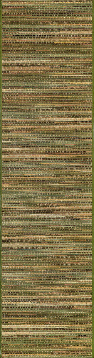 Trans Ocean Marina 8052/06 Stripes Green Area Rug by Liora Manne