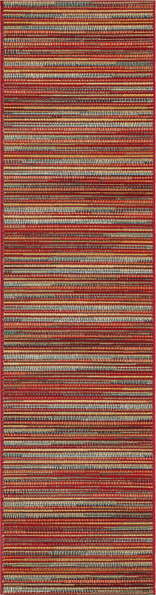 Trans Ocean Marina 8052/17 Stripes Red Area Rug by Liora Manne