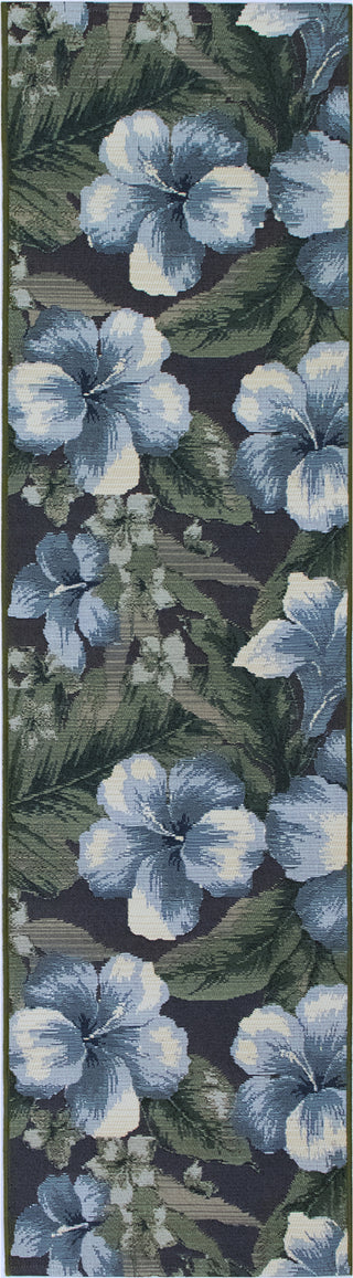 Trans Ocean Marina 8082/33 Floral Navy Area Rug by Liora Manne