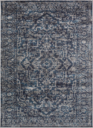 Surya Monte Carlo MNC-2301 Navy White Charcoal Light Gray Sky Blue Area Rug main image