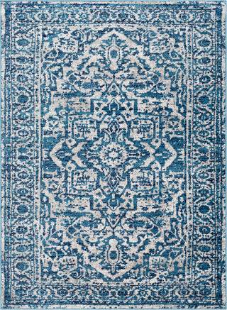 Surya Monte Carlo MNC-2302 Sky Blue Light Gray White Navy Area Rug main image