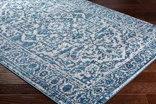 Surya Monte Carlo MNC-2302 Sky Blue Light Gray White Navy Area Rug Corner Image