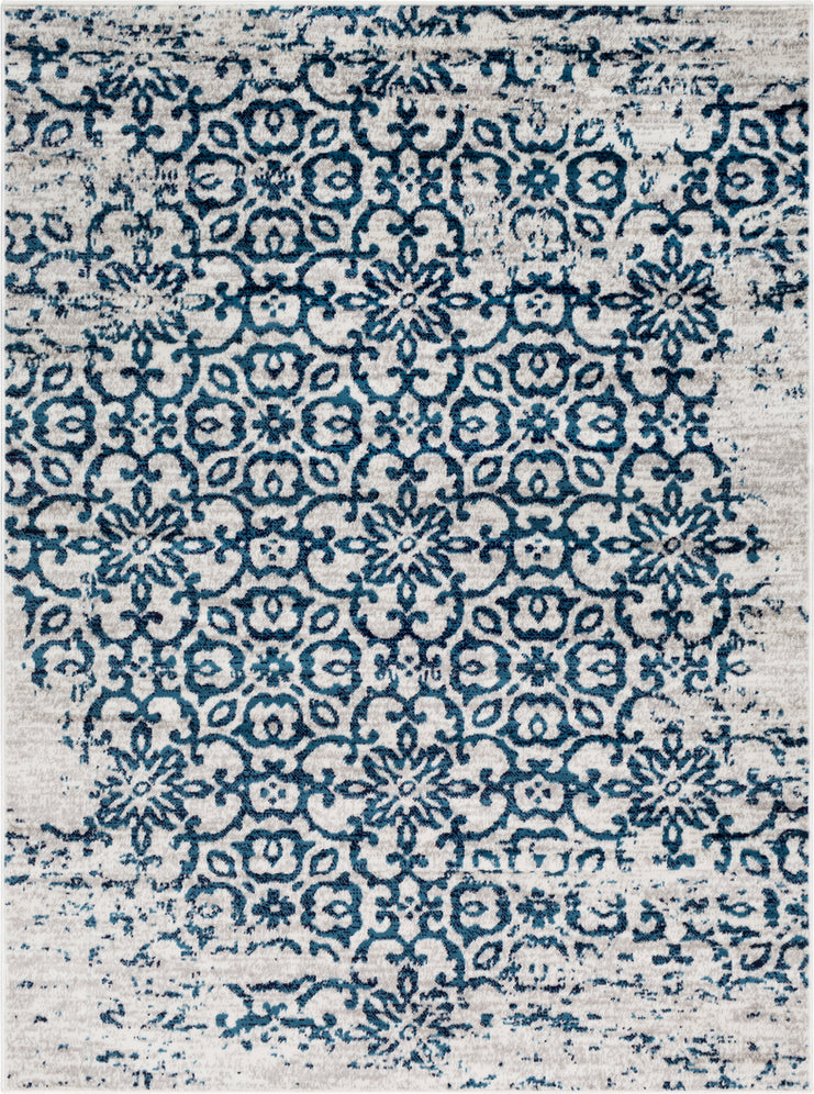 Surya Monte Carlo MNC-2304 Sky Blue Navy Light Gray White Area Rug main image