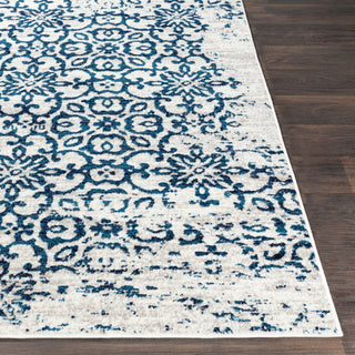 Surya Monte Carlo MNC-2304 Sky Blue Navy Light Gray White Area Rug Detail Image