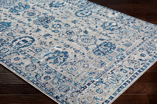 Surya Monte Carlo MNC-2310 Light Gray Sky Blue Navy White Area Rug Corner Image