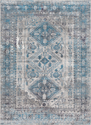 Surya Monte Carlo MNC-2312 Light Gray Charcoal Sky Blue Navy White Area Rug main image