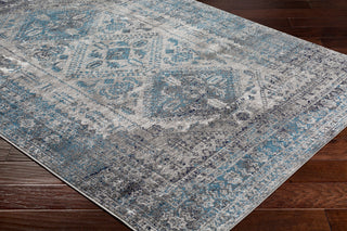 Surya Monte Carlo MNC-2312 Light Gray Charcoal Sky Blue Navy White Area Rug Corner Image