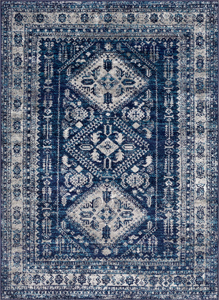 Surya Monte Carlo MNC-2315 Navy Light Gray Sky Blue White Area Rug main image