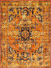 Surya Monte Carlo MNC-2316 Bright Orange Yellow Burnt Navy Light Gray Area Rug main image