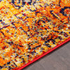 Surya Monte Carlo MNC-2316 Bright Orange Yellow Burnt Navy Light Gray Area Rug Texture Image