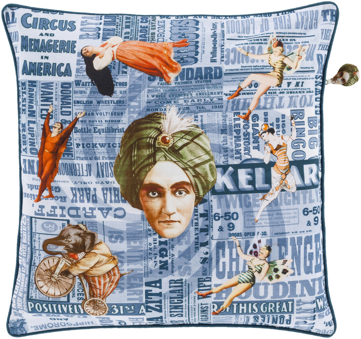 Surya Mind Games MNG001 Pillow by Mike Farrell