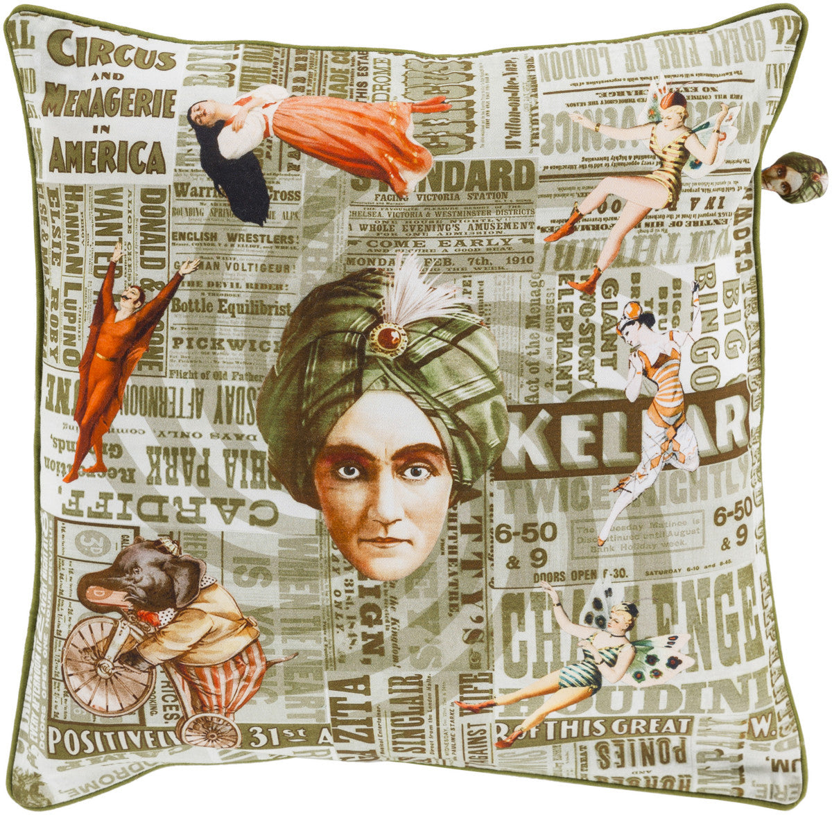 Surya Mind Games MNG002 Pillow by Mike Farrell