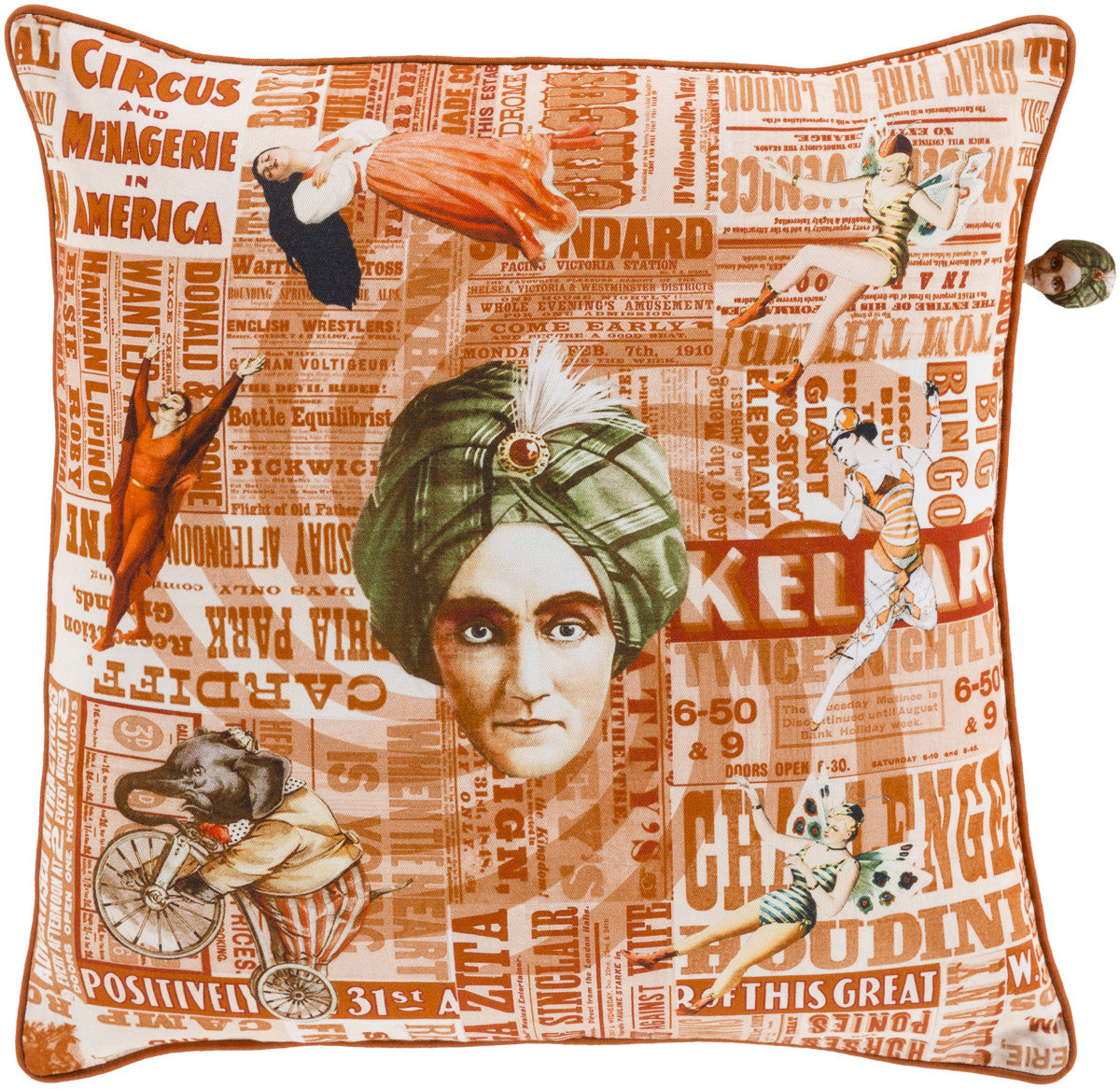Surya Mind Games MNG003 Pillow by Mike Farrell
