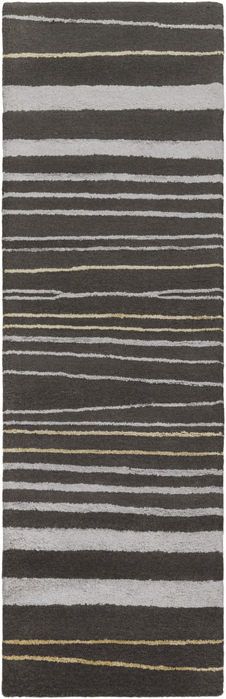 Surya Manor MNR-1005 Charcoal Area Rug by GlucksteinHome 2'6'' x 8' Runner