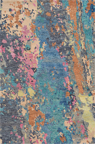 Surya Modern Nouveau MNV-1001 Medium Gray Denim Charcoal Camel Khaki Bright Pink Yellow Area Rug main image