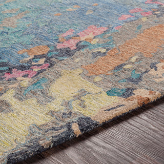 Surya Modern Nouveau MNV-1001 Medium Gray Denim Charcoal Camel Khaki Bright Pink Yellow Area Rug Texture Image