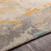 Surya Modern Nouveau MNV-1002 Charcoal Teal Khaki Beige Saffron Bright Orange Area Rug Mirror Texture Image