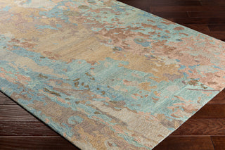 Surya Modern Nouveau MNV-1003 Navy Mint Camel Tan Garnet Taupe Area Rug Corner Image