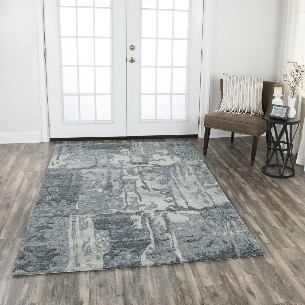 Rizzy Mod MO003B Gray Area Rug  Feature