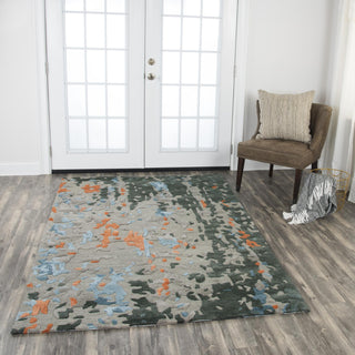 Rizzy Mod MO001B Taupe Area Rug Corner Image