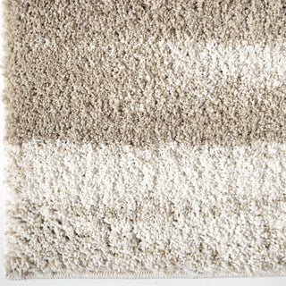 Orian Rugs Super Shag Modern Motion Beige Area Rug Close up
