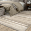 Orian Rugs Super Shag Modern Motion Beige Area Rug  Feature