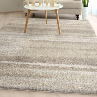 Orian Rugs Super Shag Modern Motion Beige Area Rug 