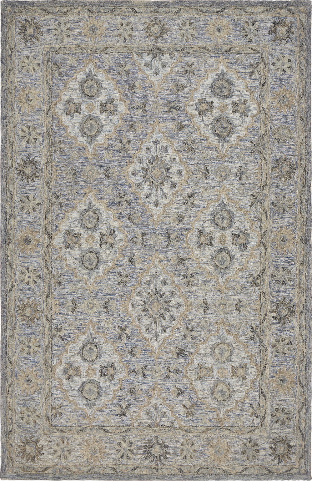 LR Resources Modern Traditions 81285 Ice Blue Area Rug main image
