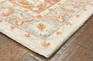 LR Resources Modern Traditions 81287 Orange / Gray Area Rug Alternate Image