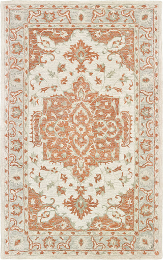 LR Resources Modern Traditions 81287 Orange / Gray Area Rug Main Image